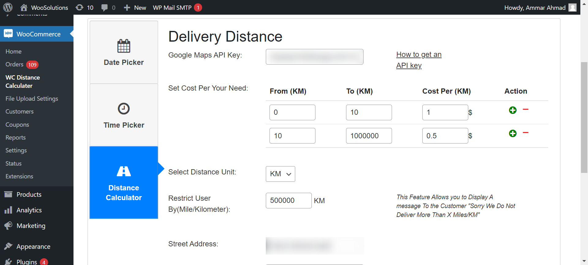distance rate shipping alternative admin settings woocommerce