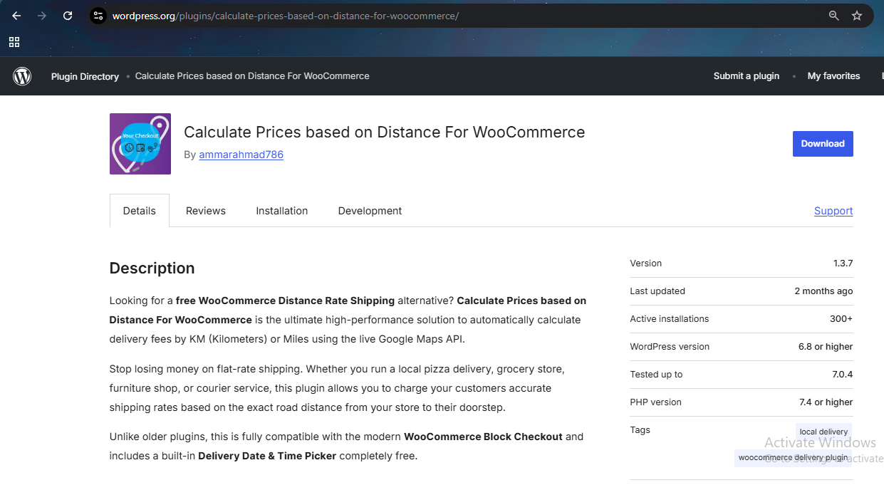 distance rate shipping alternative woocommerce free plugin 2026